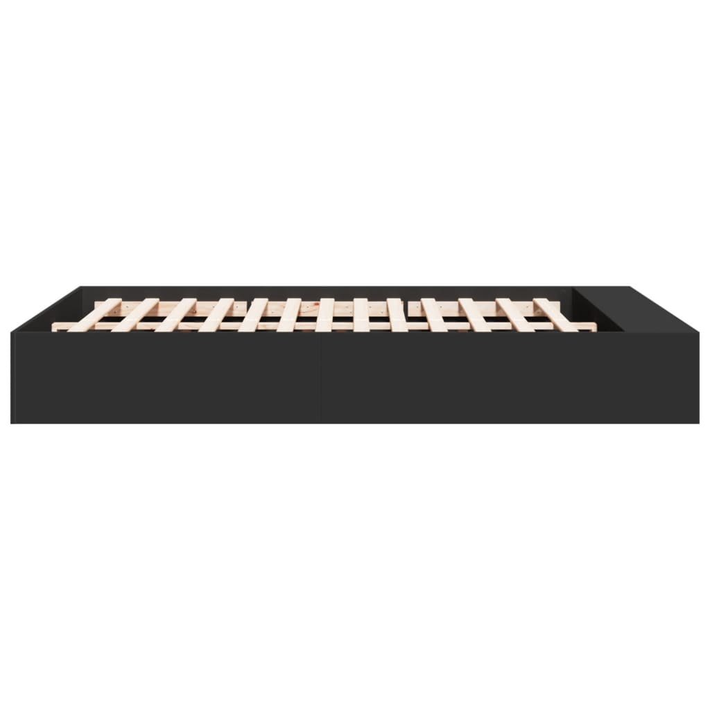 Bed Frame without Mattress Black 150x200 cm King Size