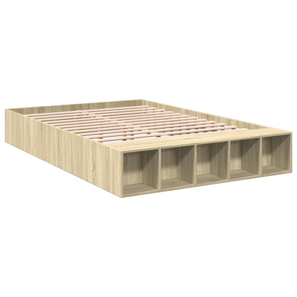 Bed Frame without Mattress Sonoma Oak 150x200 cm King Size