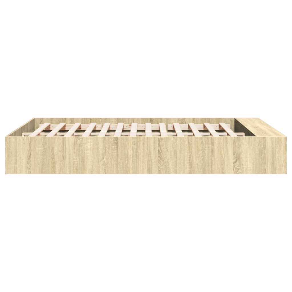 Bed Frame without Mattress Sonoma Oak 150x200 cm King Size