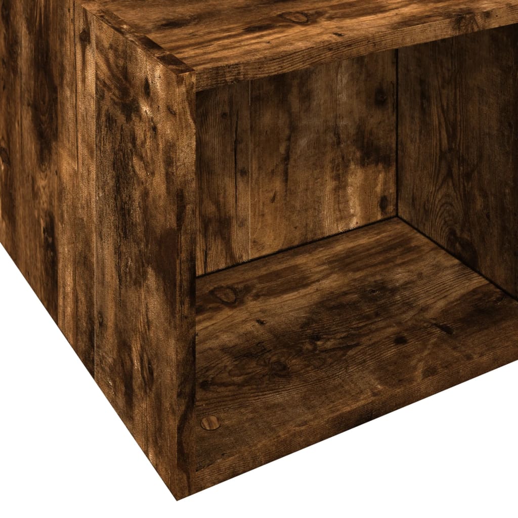 Bed Frame without Mattress Smoked Oak 120x200 cm