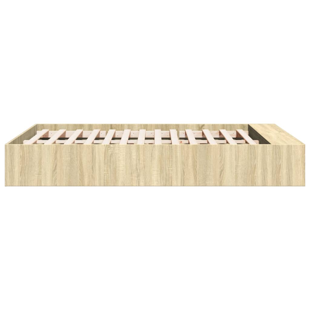 Bed Frame without Mattress Sonoma Oak 135x190 cm Double