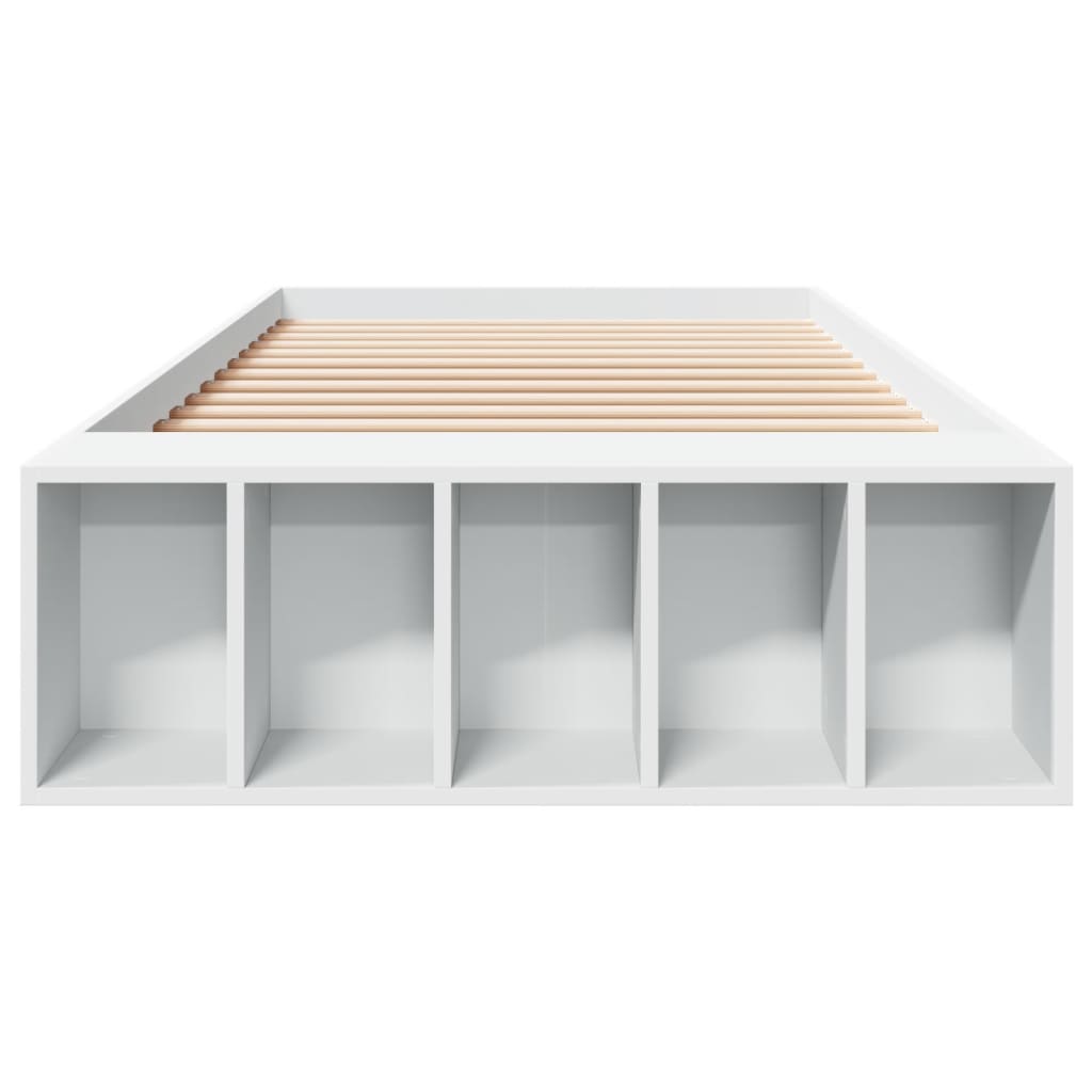 Bed Frame without Mattress White 100x200 cm