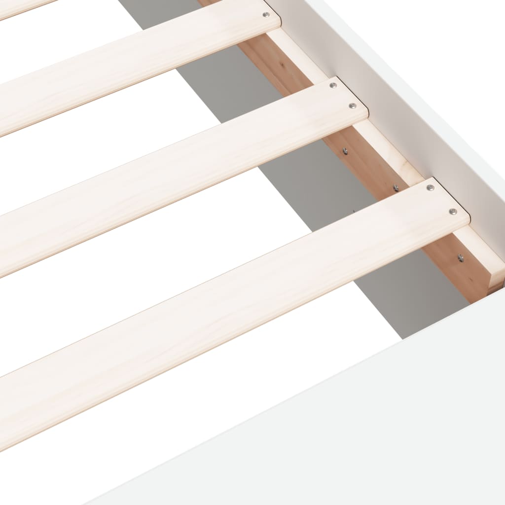 Bed Frame without Mattress White 100x200 cm