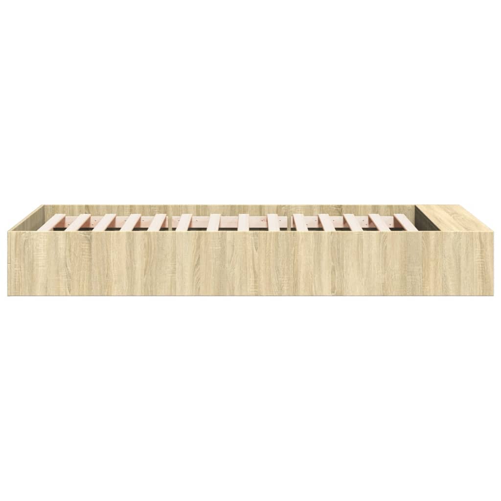 Bed Frame without Mattress Sonoma Oak 100x200 cm