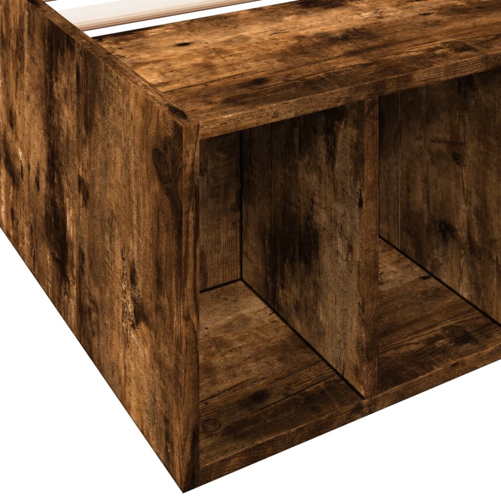Bed Frame without Mattress Smoked Oak 100x200 cm