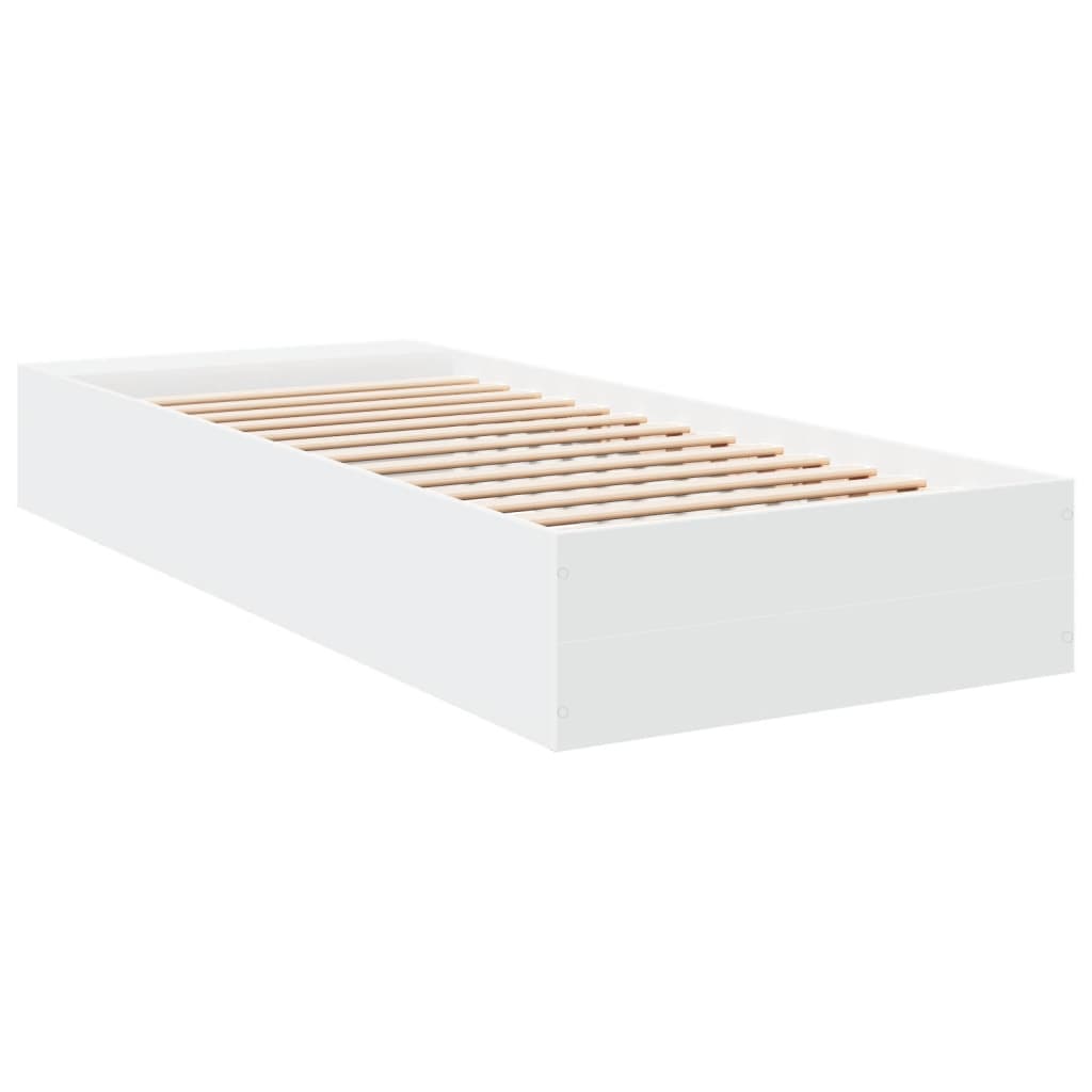 Bed Frame without Mattress White 90x200 cm