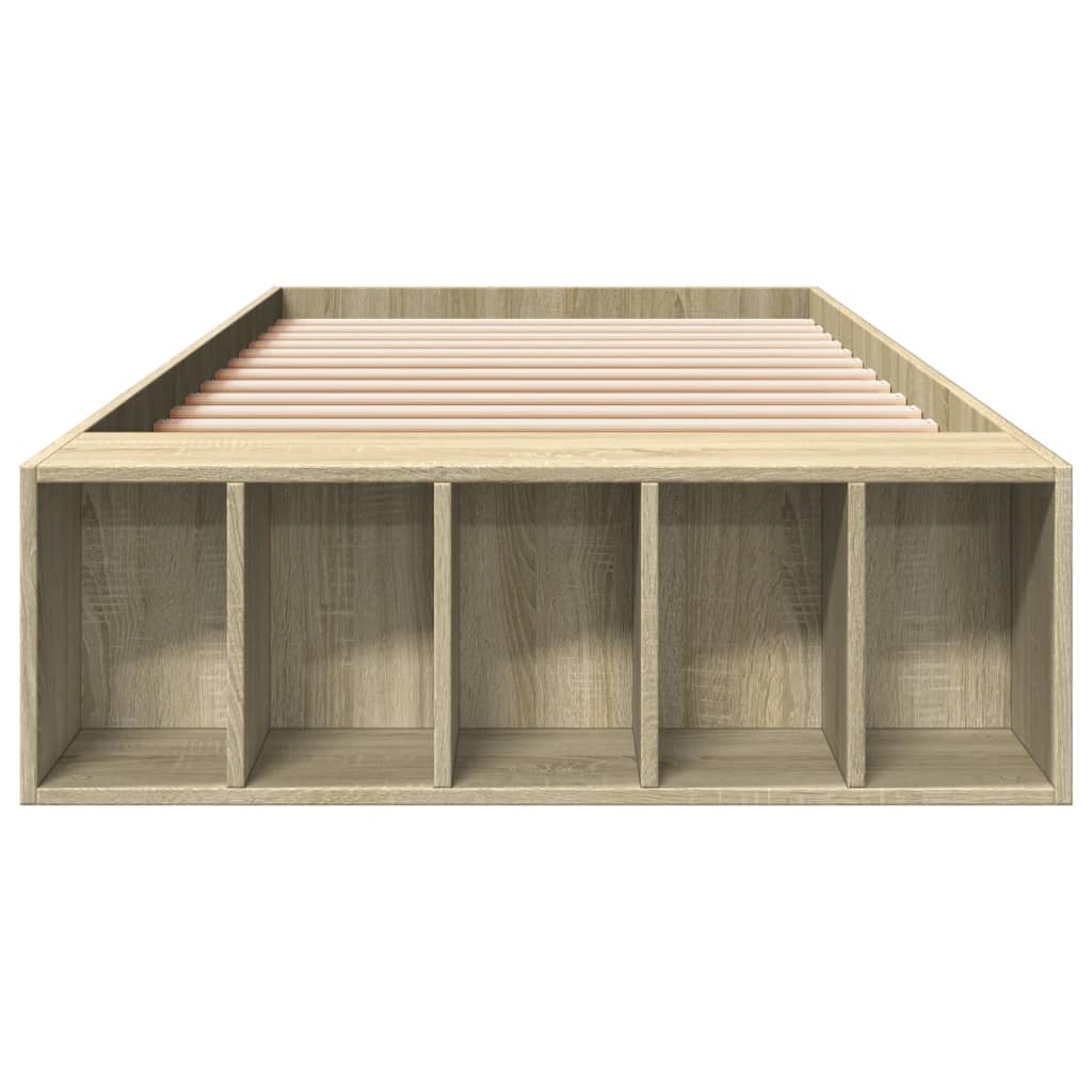 Bed Frame without Mattress Sonoma Oak 90x190 cm Single