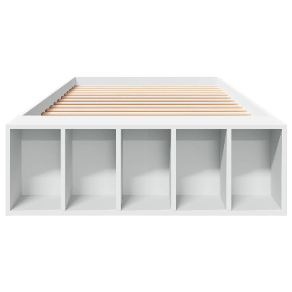 Bed Frame without Mattress White 75x190 cm Small Single