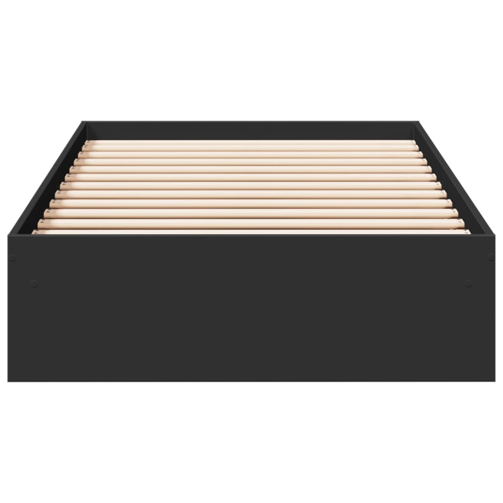 Bed Frame with Drawers without Mattress Black 100x200 cm