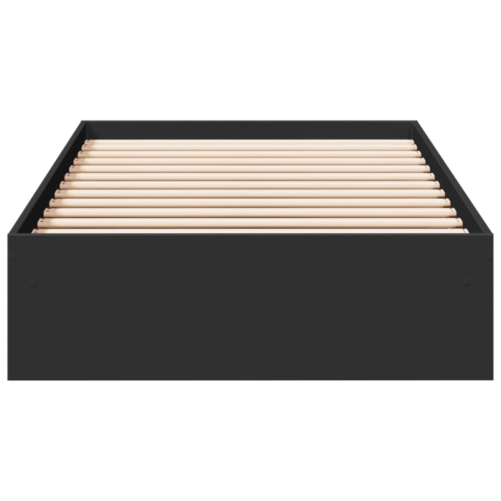 Bed Frame with Drawers without Mattress Black 90x190 cm Single