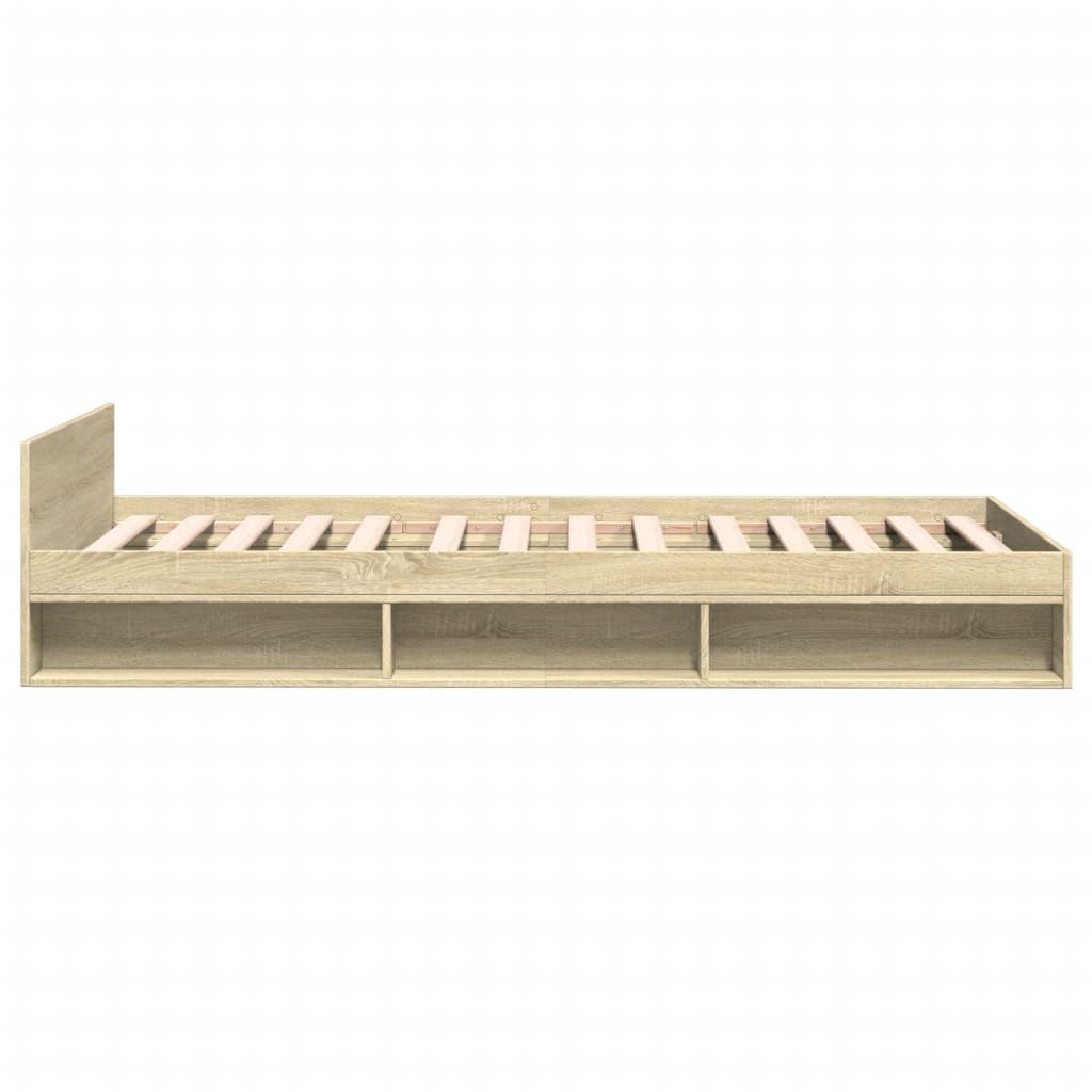Bed Frame with Drawer without Mattress Sonoma Oak 90x190 cm Single