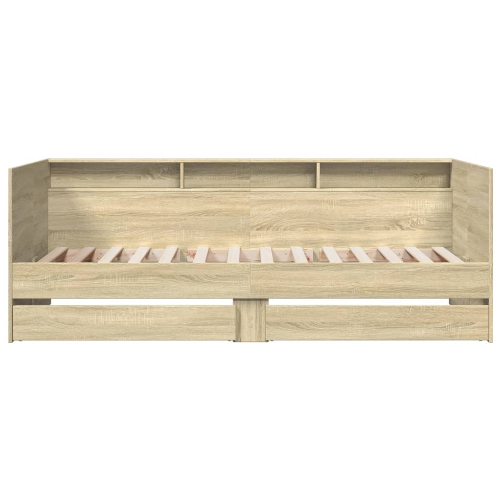 Daybed with Drawers without Mattress Sonoma Oak 100x200 cm