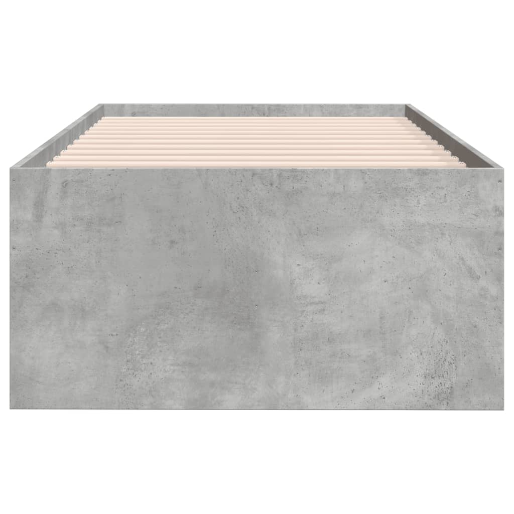 Daybed with Drawers without Mattress Concrete Grey 90x200 cm
