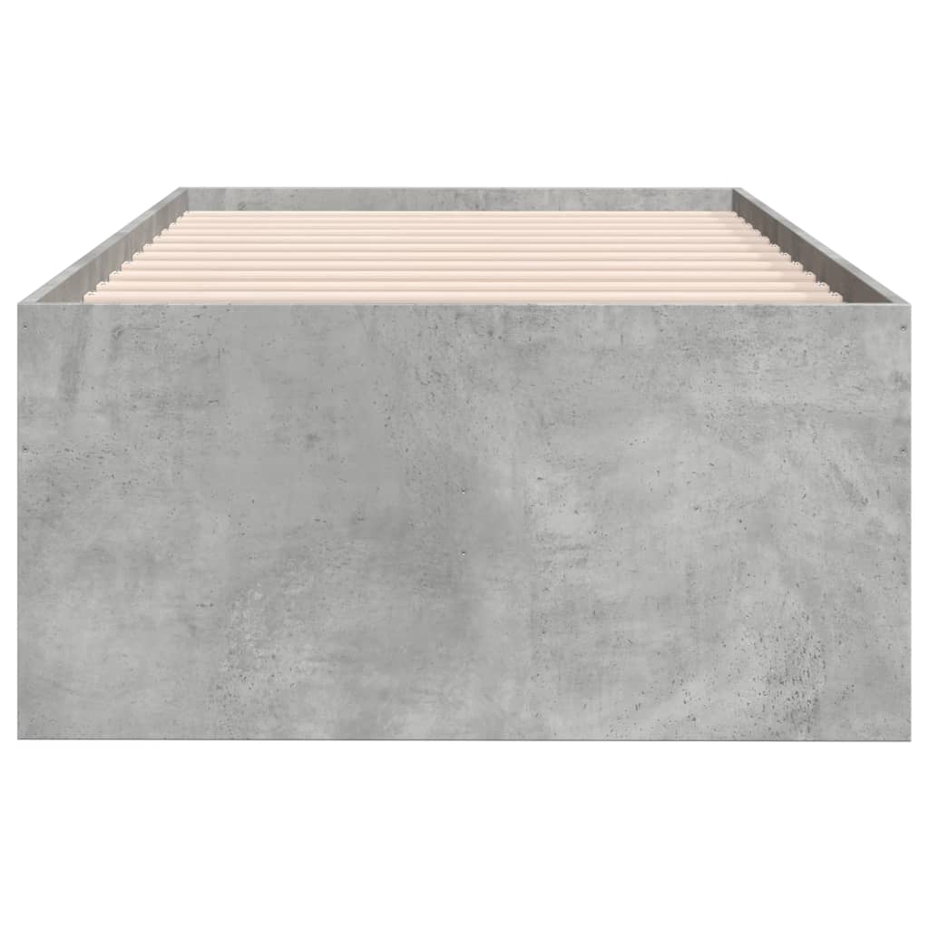 Daybed with Drawers without Mattress Concrete Grey 90x190 cm Single
