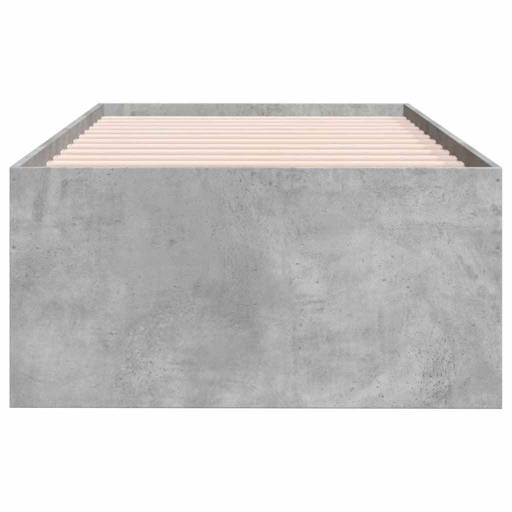 Daybed with Drawers without Mattress Concrete Grey 75x190 cm Small Single