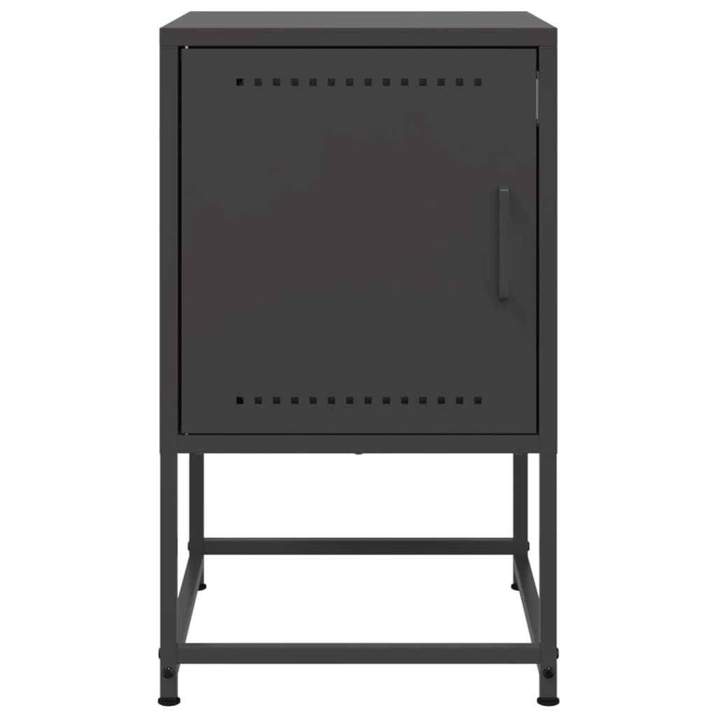 Bedside Cabinet Black 36x39x60.5 cm Steel