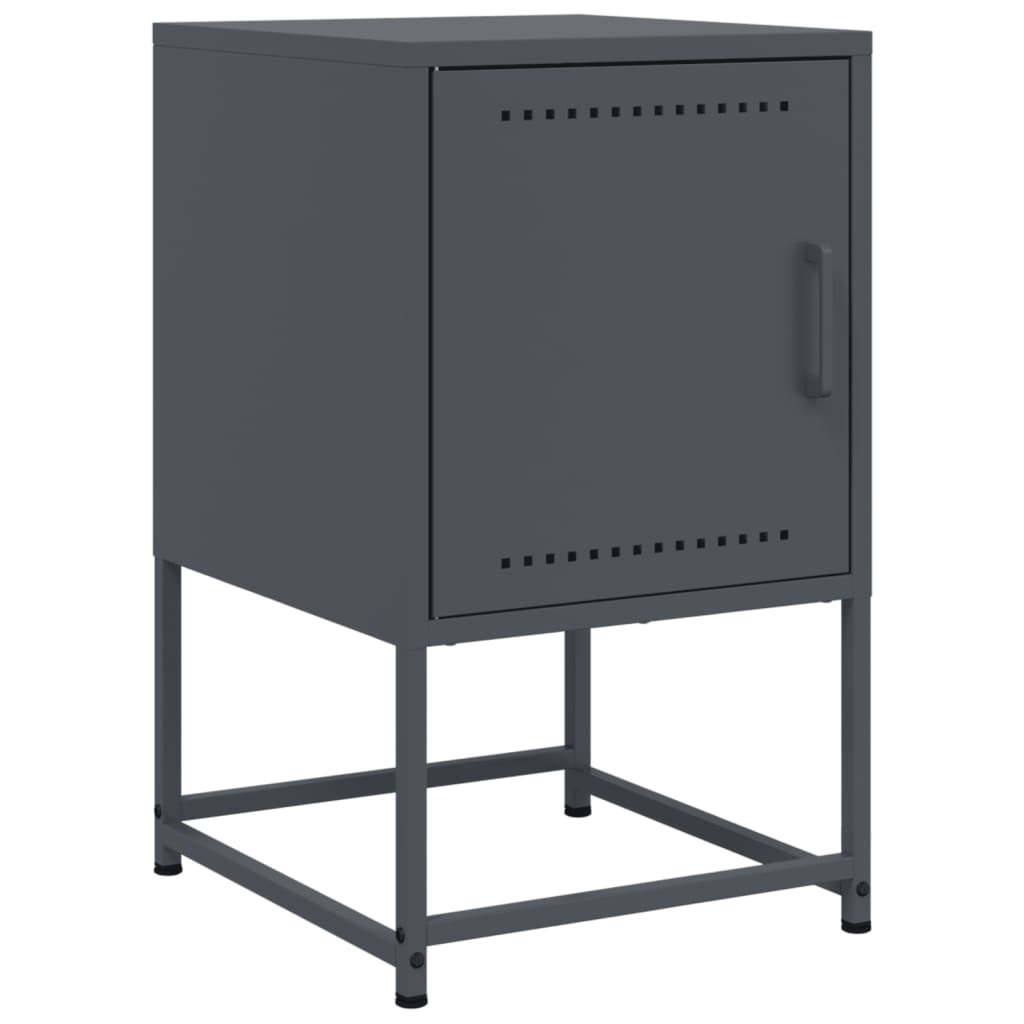 Bedside Cabinet Anthracite 36x39x60.5 cm Steel