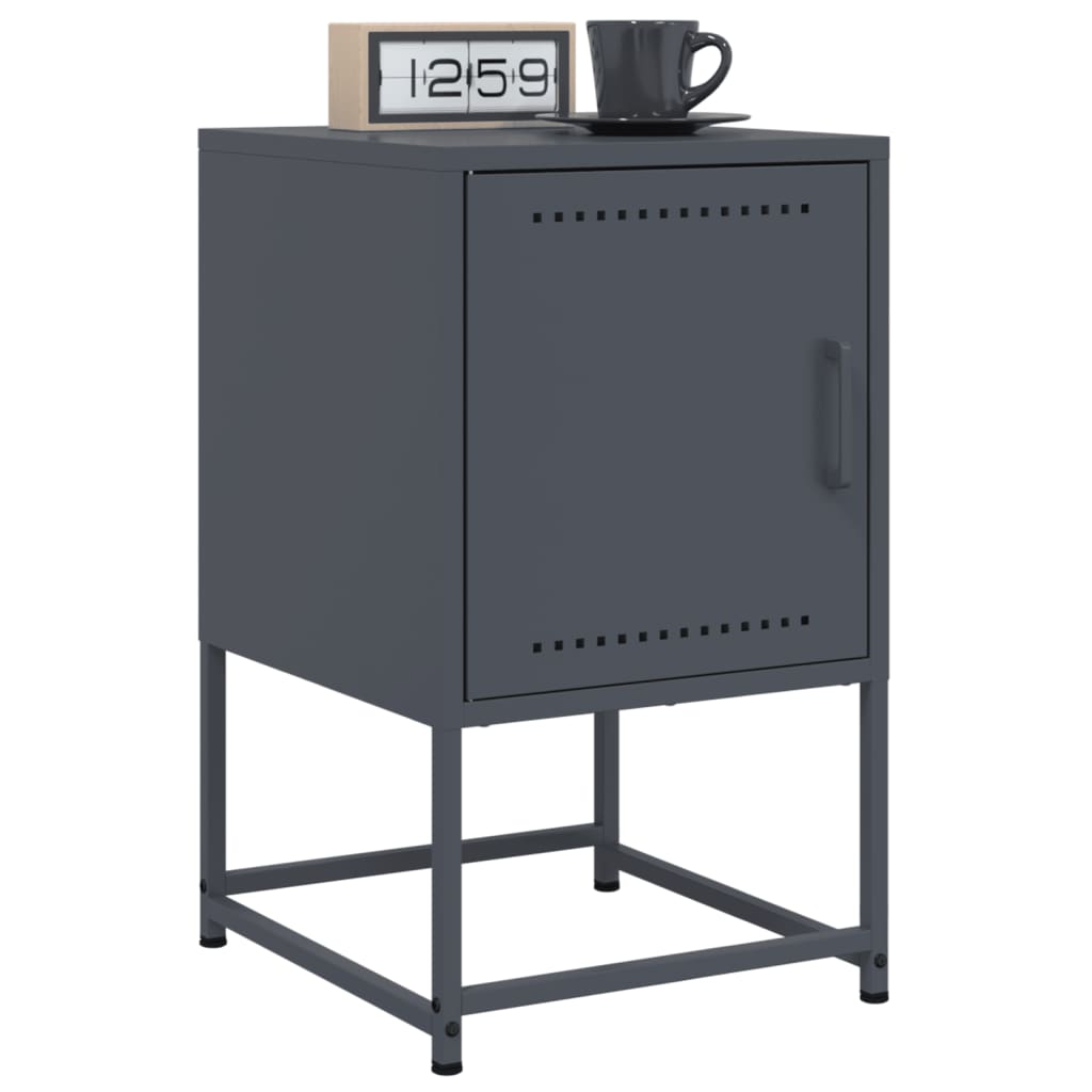 Bedside Cabinet Anthracite 36x39x60.5 cm Steel