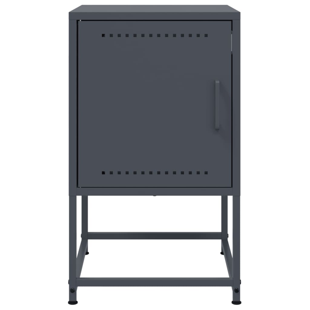 Bedside Cabinet Anthracite 36x39x60.5 cm Steel