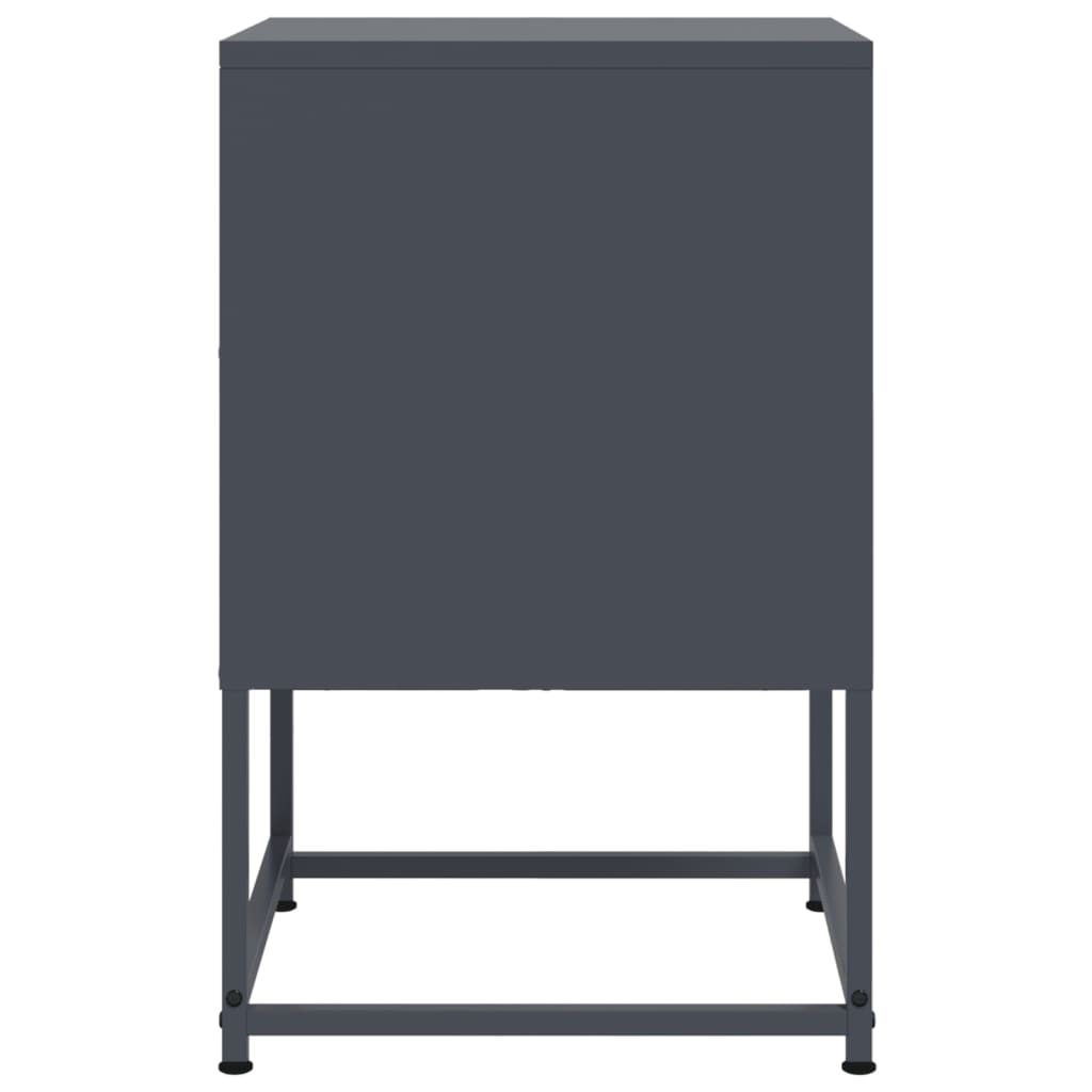 Bedside Cabinet Anthracite 36x39x60.5 cm Steel