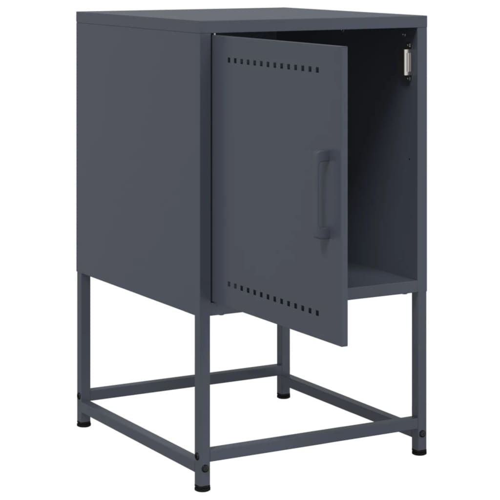 Bedside Cabinet Anthracite 36x39x60.5 cm Steel