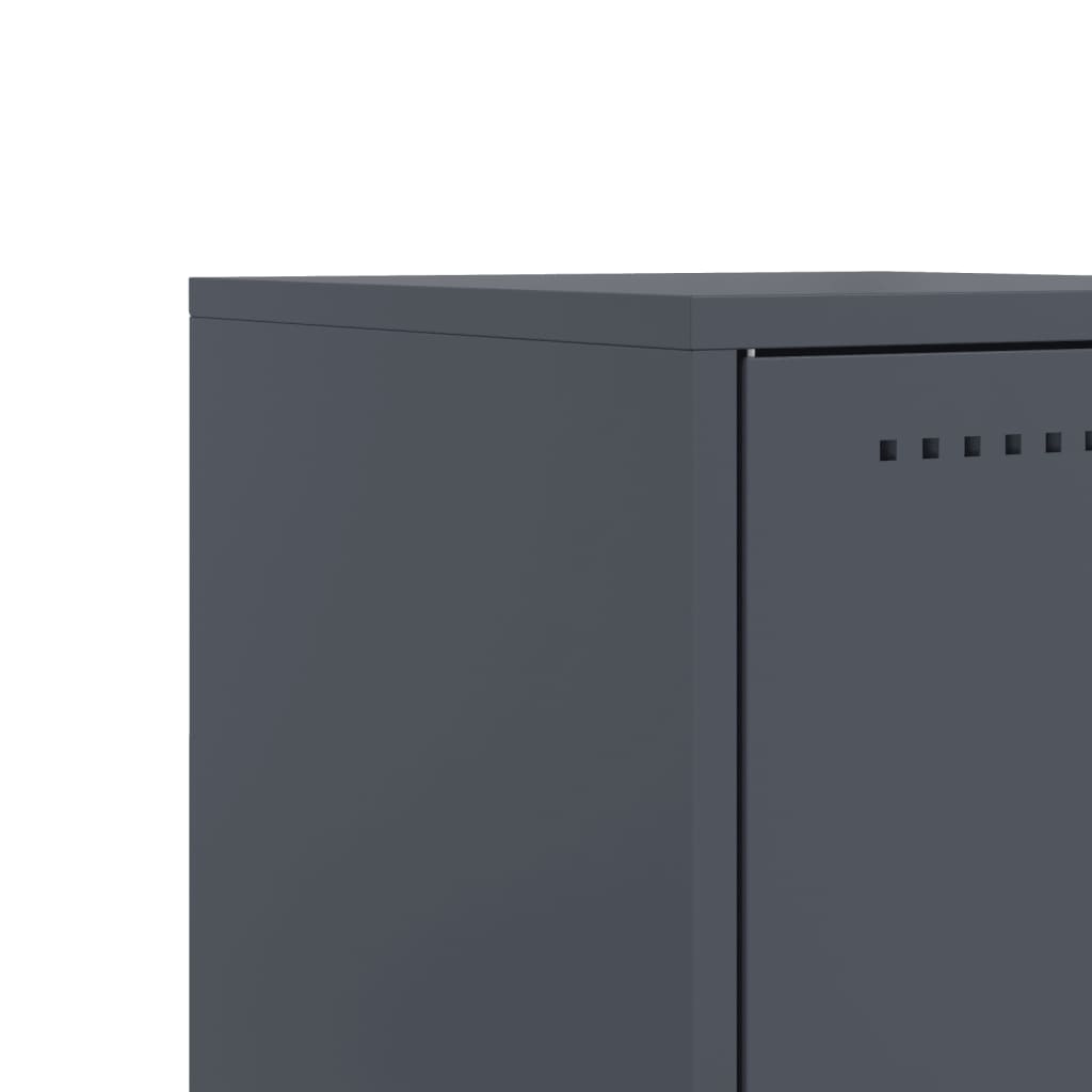 Bedside Cabinet Anthracite 36x39x60.5 cm Steel