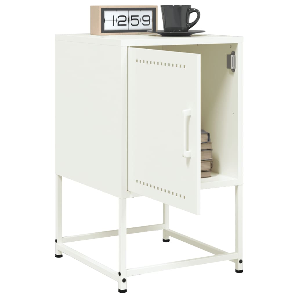 Bedside Cabinets 2 pcs White 36x39x60.5 cm Steel