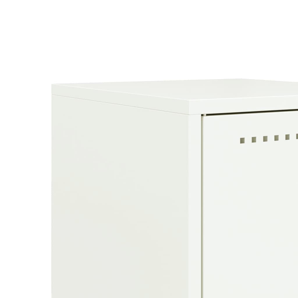 Bedside Cabinets 2 pcs White 36x39x60.5 cm Steel