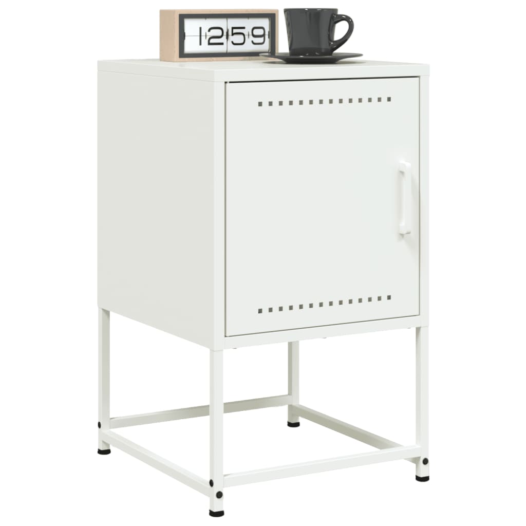 Bedside Cabinets 2 pcs White 36x39x60.5 cm Steel