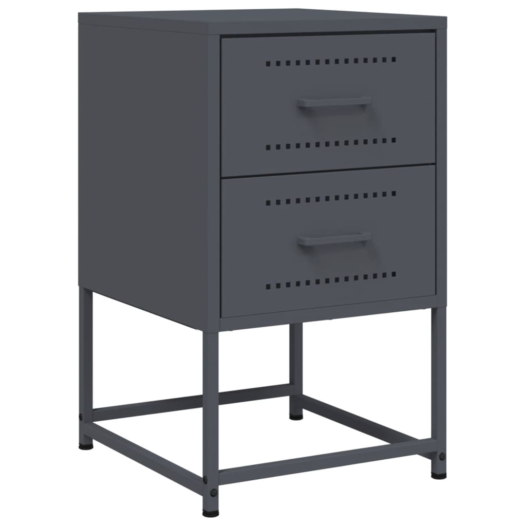 Bedside Cabinet Anthracite 36x39x60.5 cm Steel