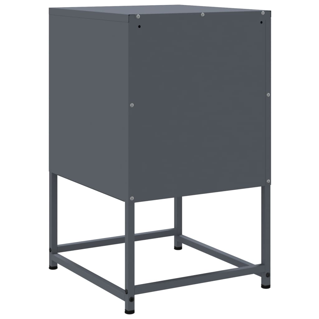 Bedside Cabinet Anthracite 36x39x60.5 cm Steel