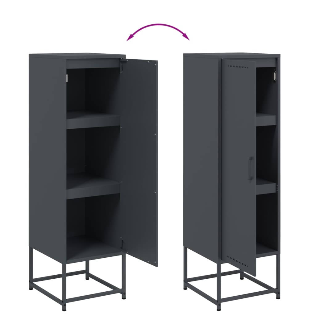 Highboard Anthracite 36x39x123 cm Steel