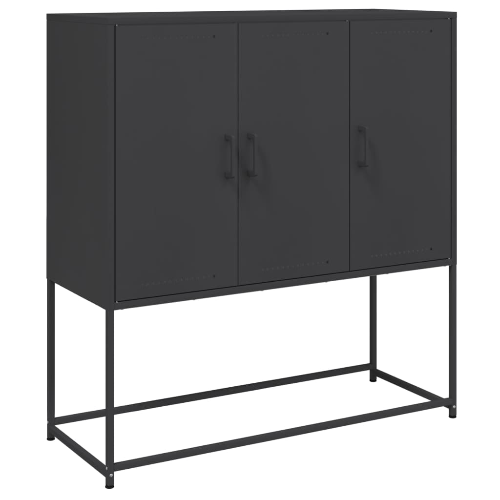 Highboard Black 100.5x39x107 cm Steel