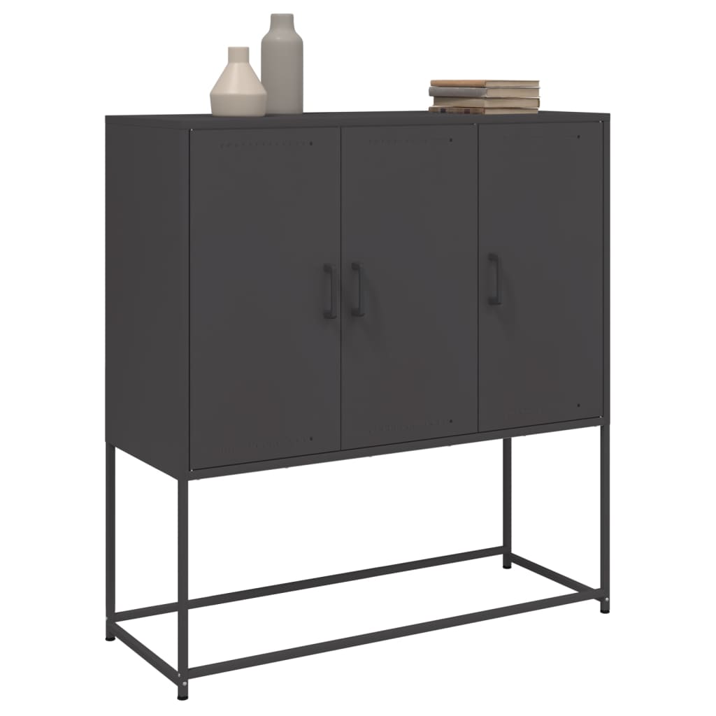 Highboard Black 100.5x39x107 cm Steel