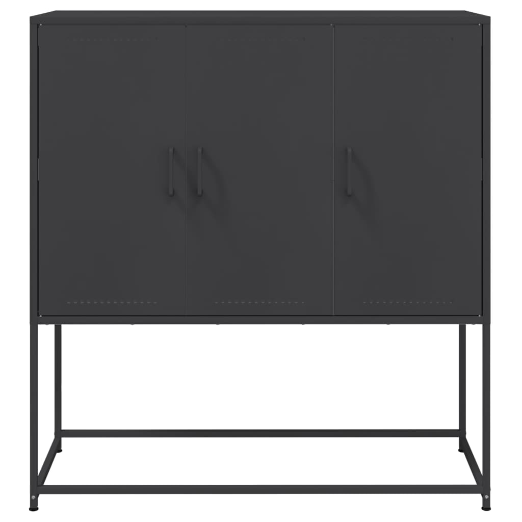 Highboard Black 100.5x39x107 cm Steel