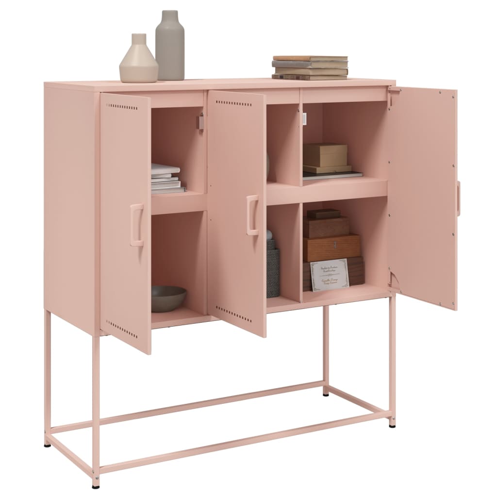 Highboard Pink 100.5x39x107 cm Steel