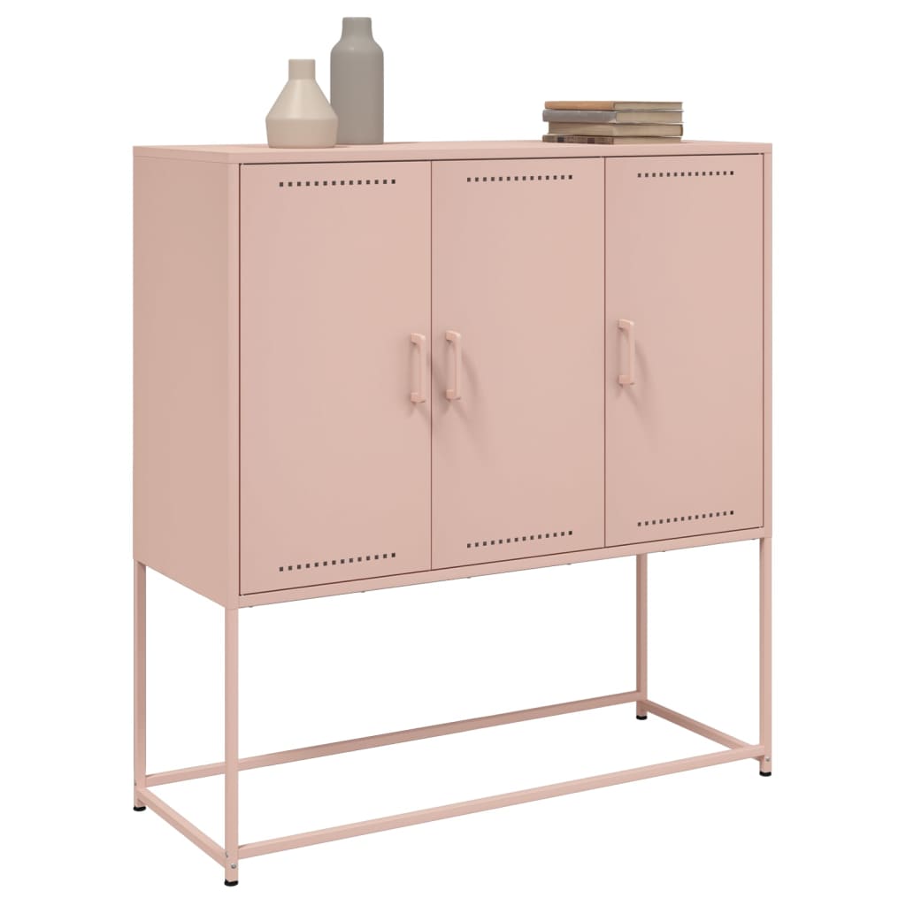 Highboard Pink 100.5x39x107 cm Steel