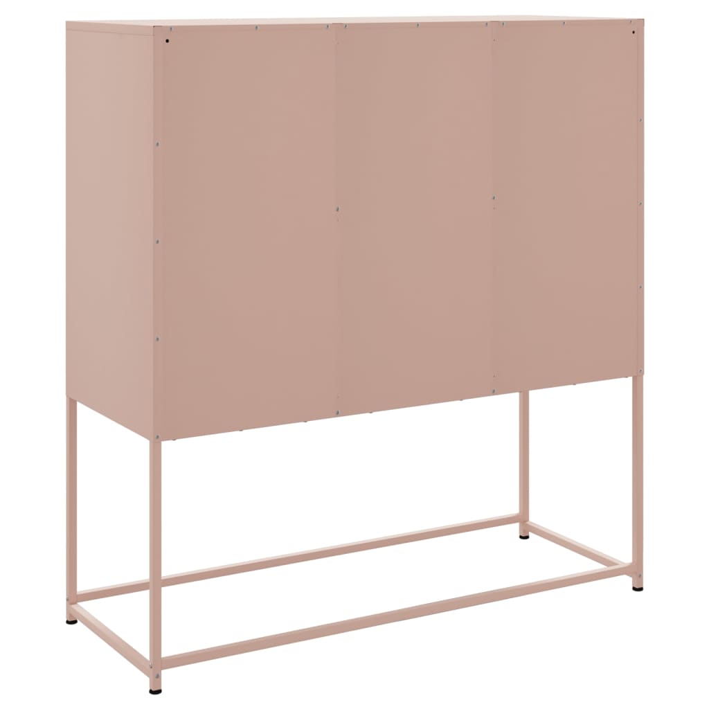 Highboard Pink 100.5x39x107 cm Steel