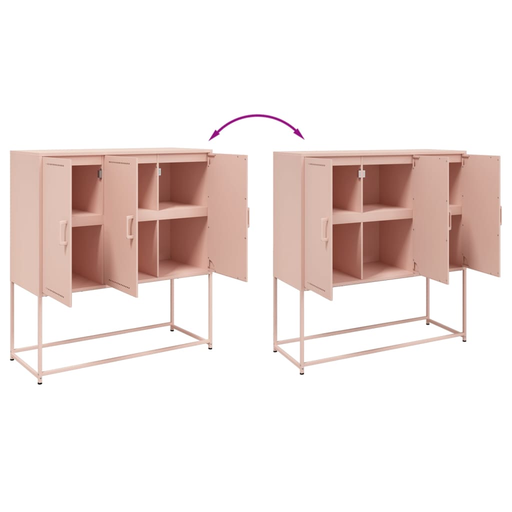 Highboard Pink 100.5x39x107 cm Steel