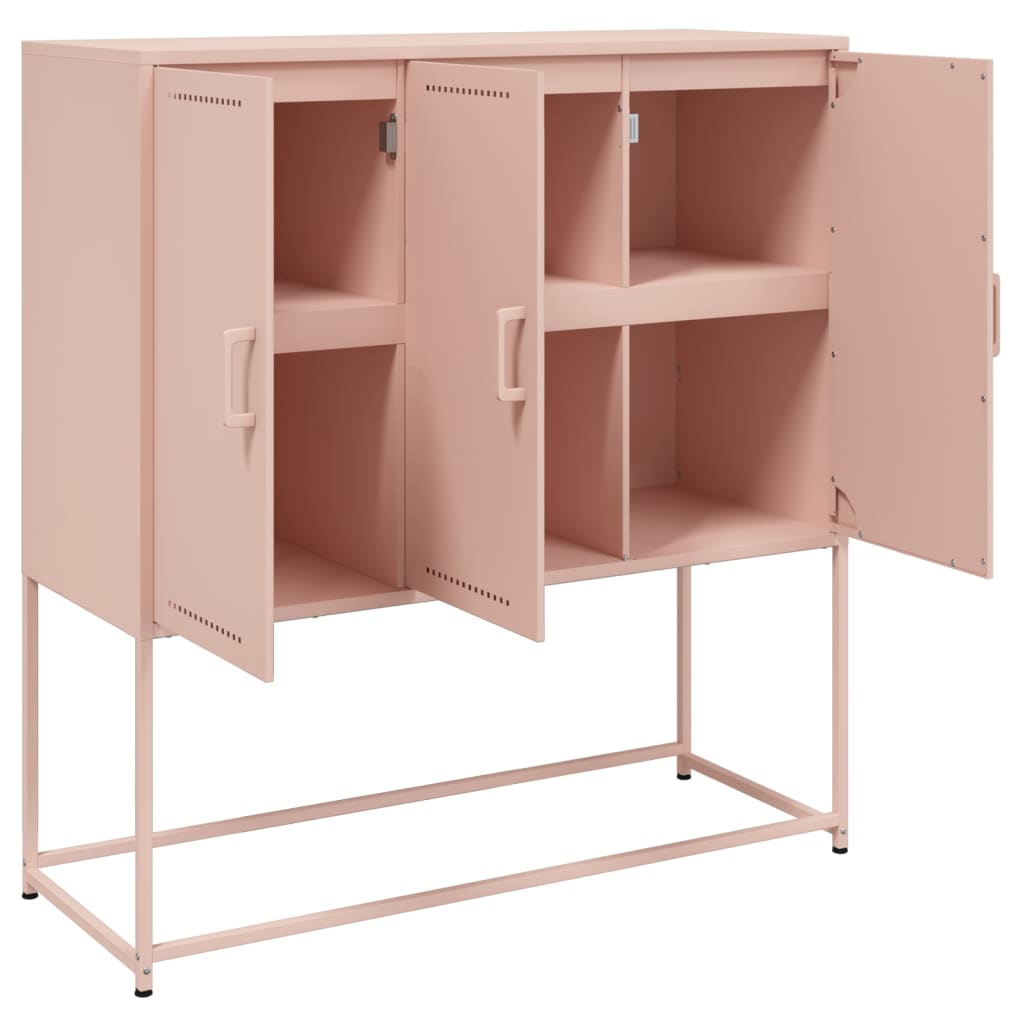 Highboard Pink 100.5x39x107 cm Steel