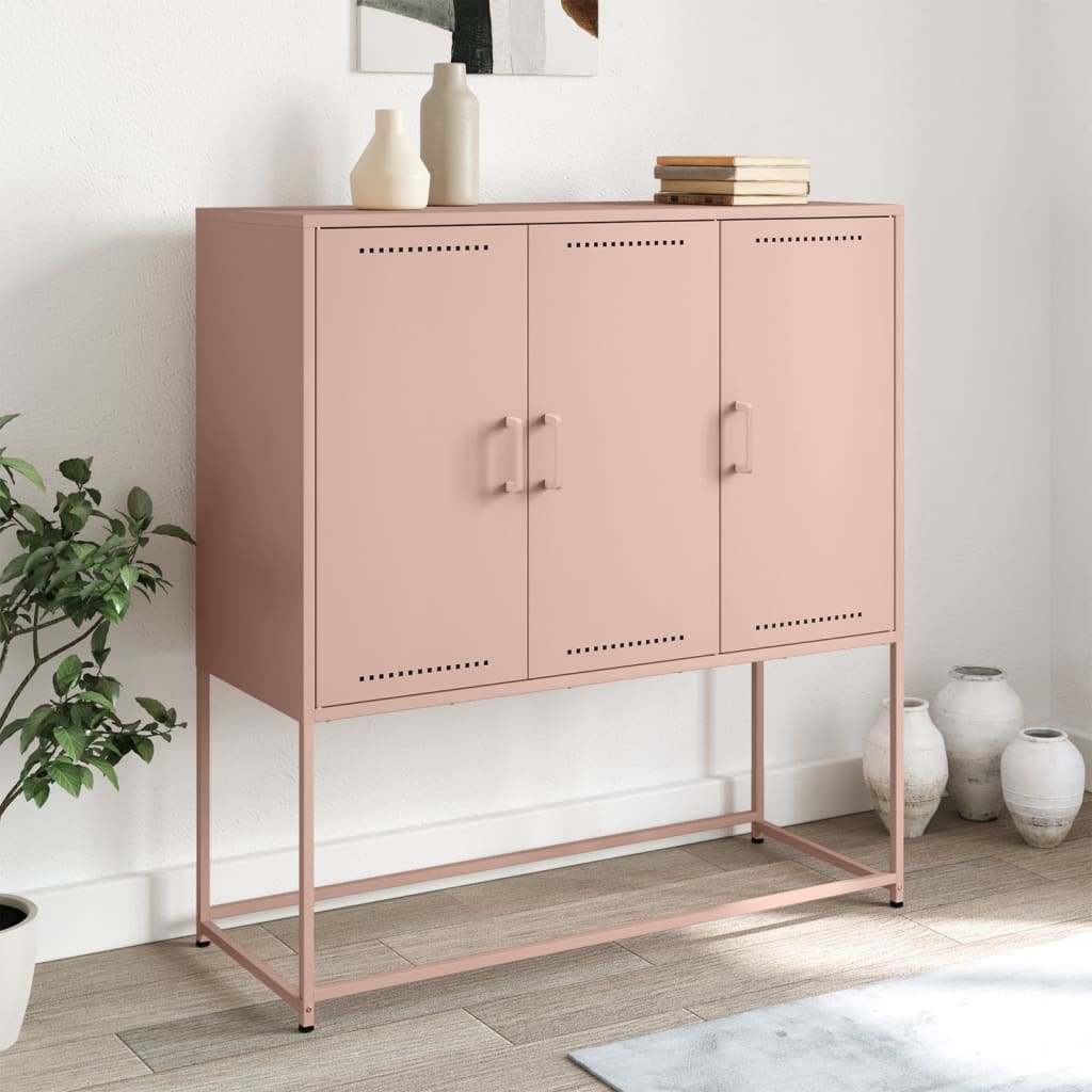 Highboard Pink 100.5x39x107 cm Steel