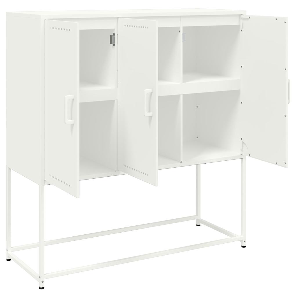 Highboard White 100.5x39x107 cm Steel