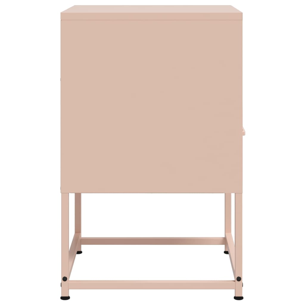 Bedside Cabinets 2 pcs Pink 36x39x60.5 cm Steel