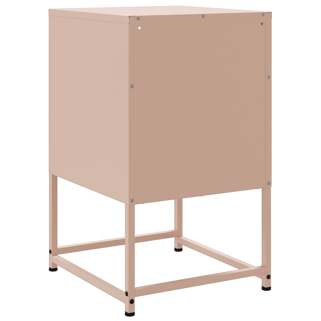 Bedside Cabinets 2 pcs Pink 36x39x60.5 cm Steel