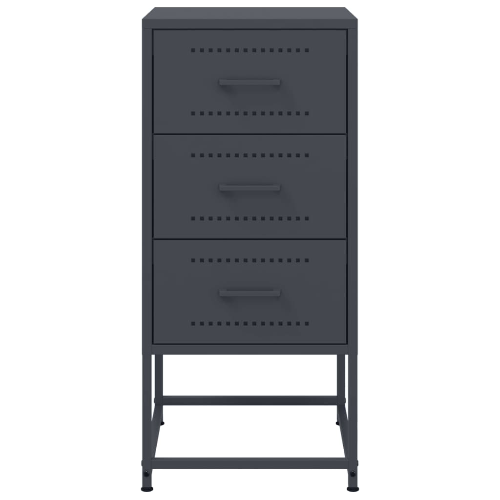 Bedside Cabinets 2 pcs Anthracite 36x39x78 cm Steel