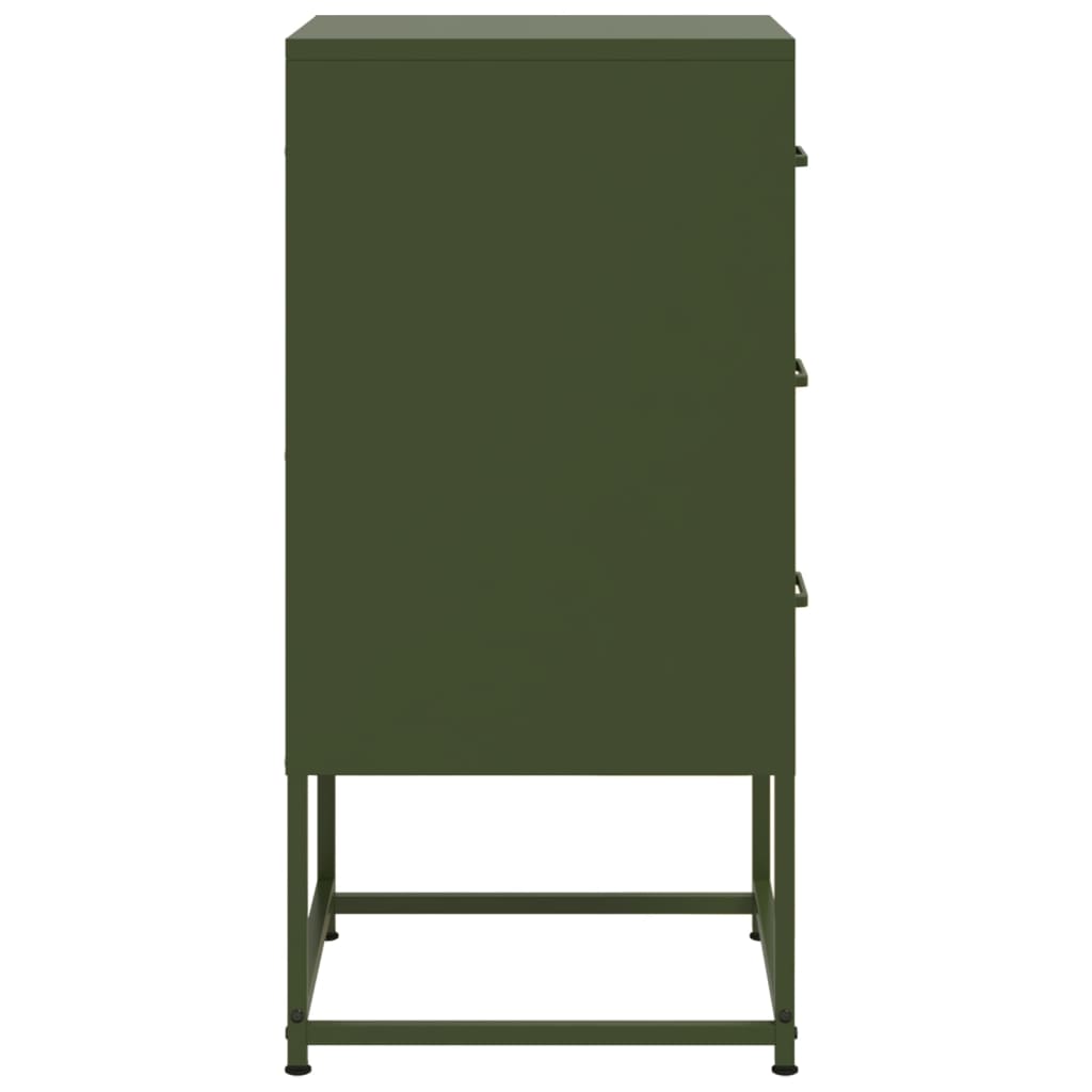 Bedside Cabinets 2 pcs Olive Green 36x39x78 cm Steel
