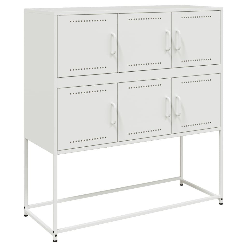 Sideboard White 100.5x39x107 cm Steel