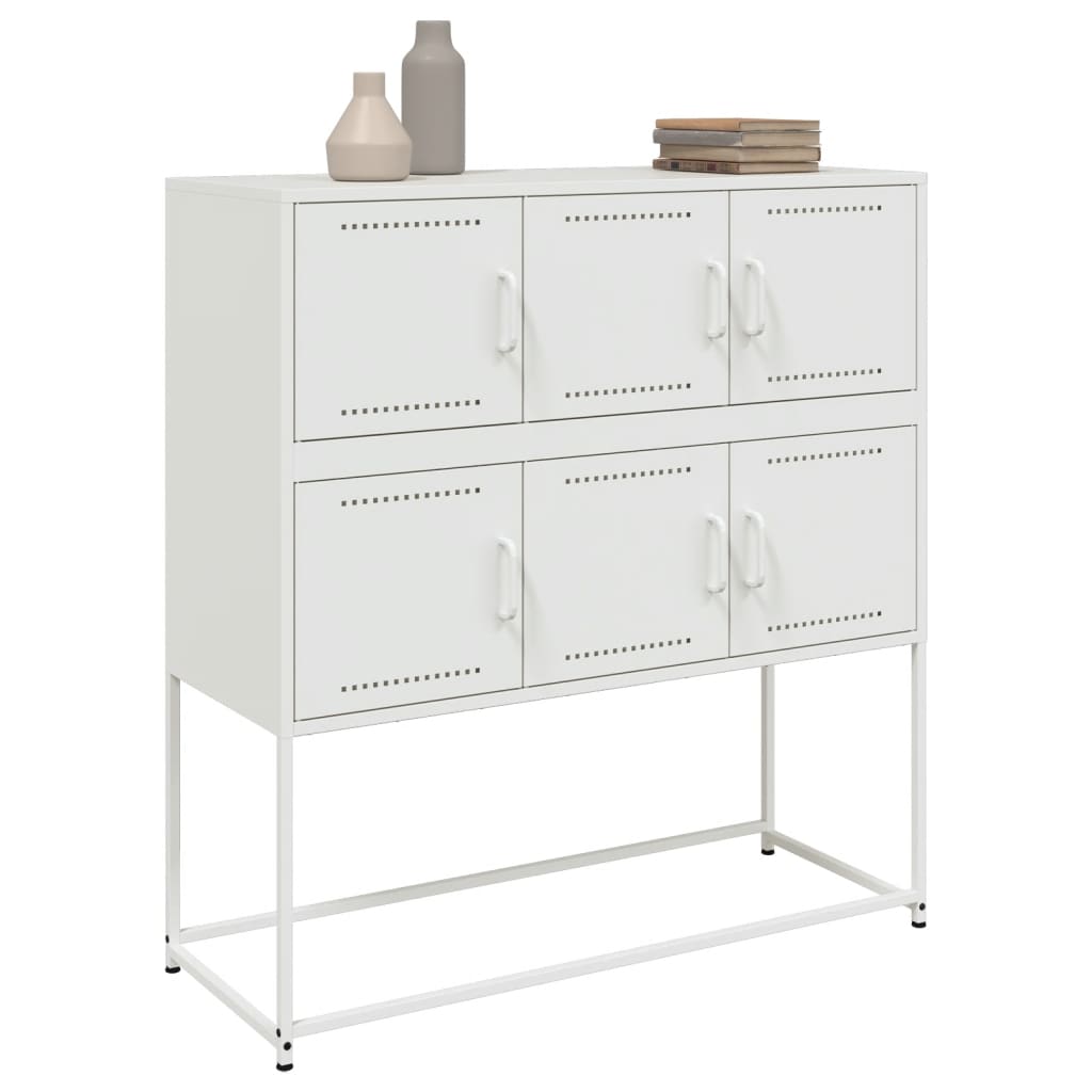 Sideboard White 100.5x39x107 cm Steel