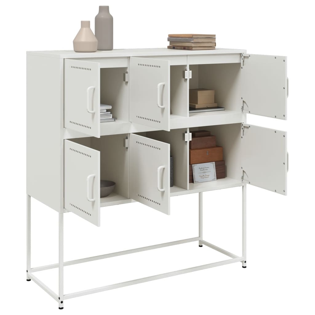 Sideboard White 100.5x39x107 cm Steel
