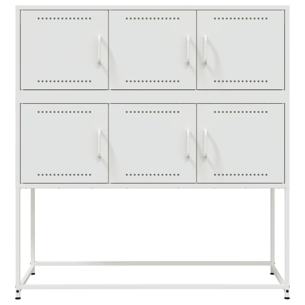Sideboard White 100.5x39x107 cm Steel